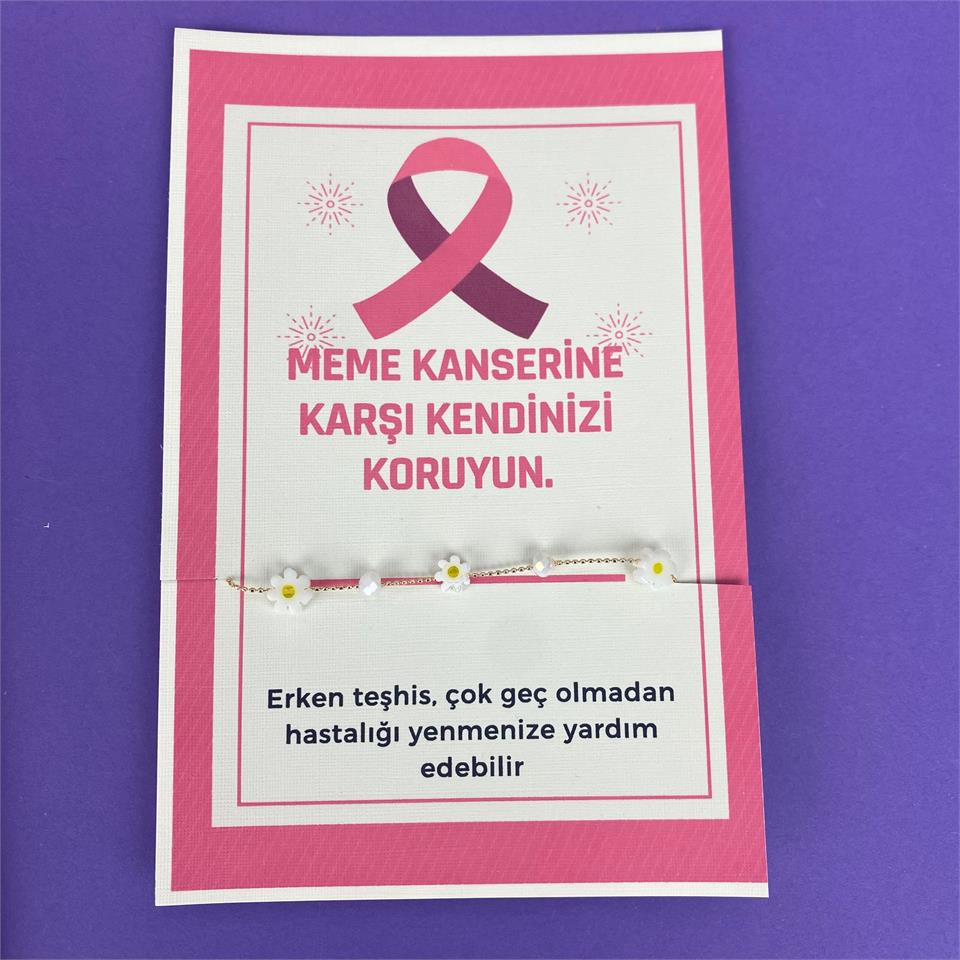 Ekim Ayı Meme Kanseri Farkındalık Ayı Hediye Bileklik