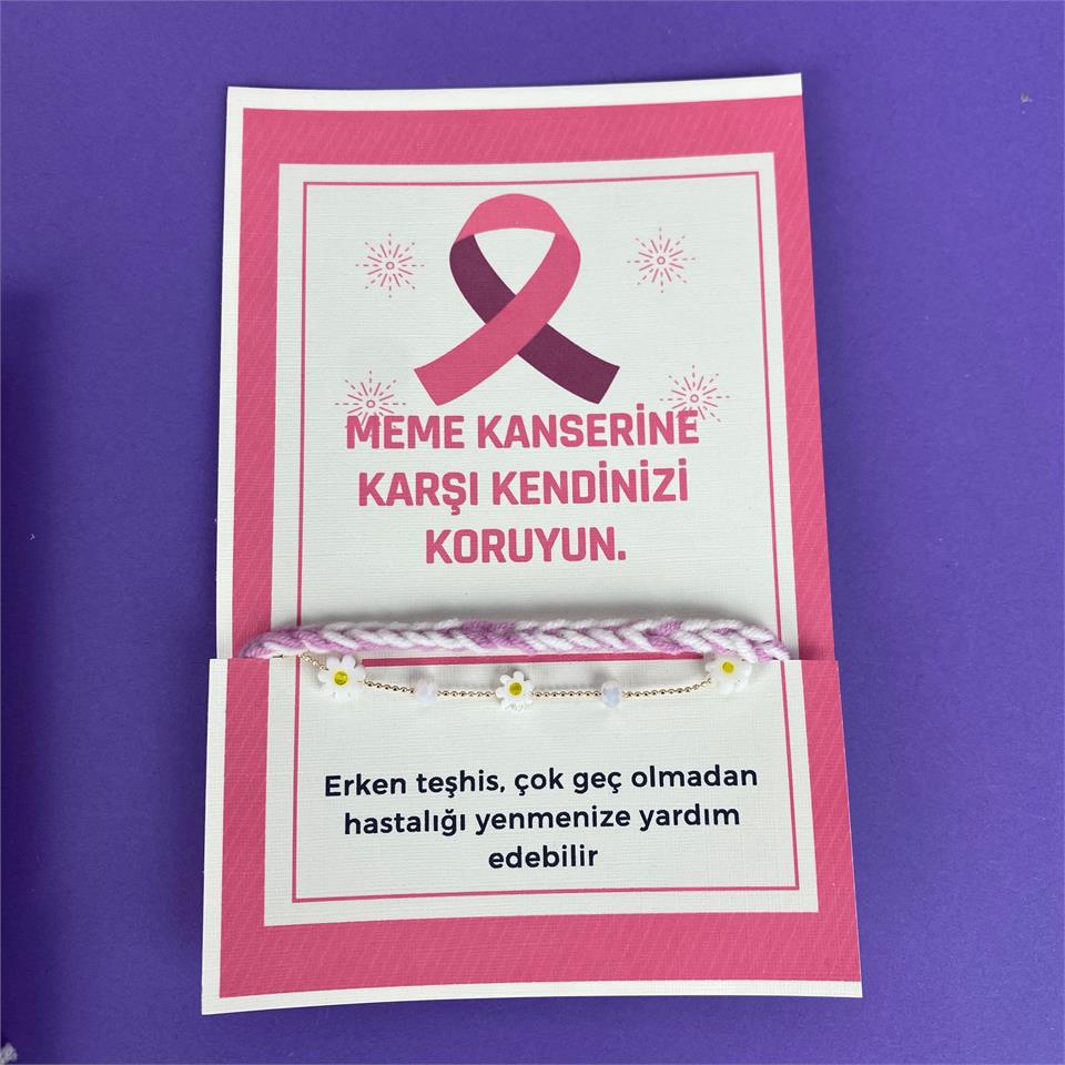 Ekim Ayı Meme Kanseri Farkındalık Ayı Hediye Bileklik