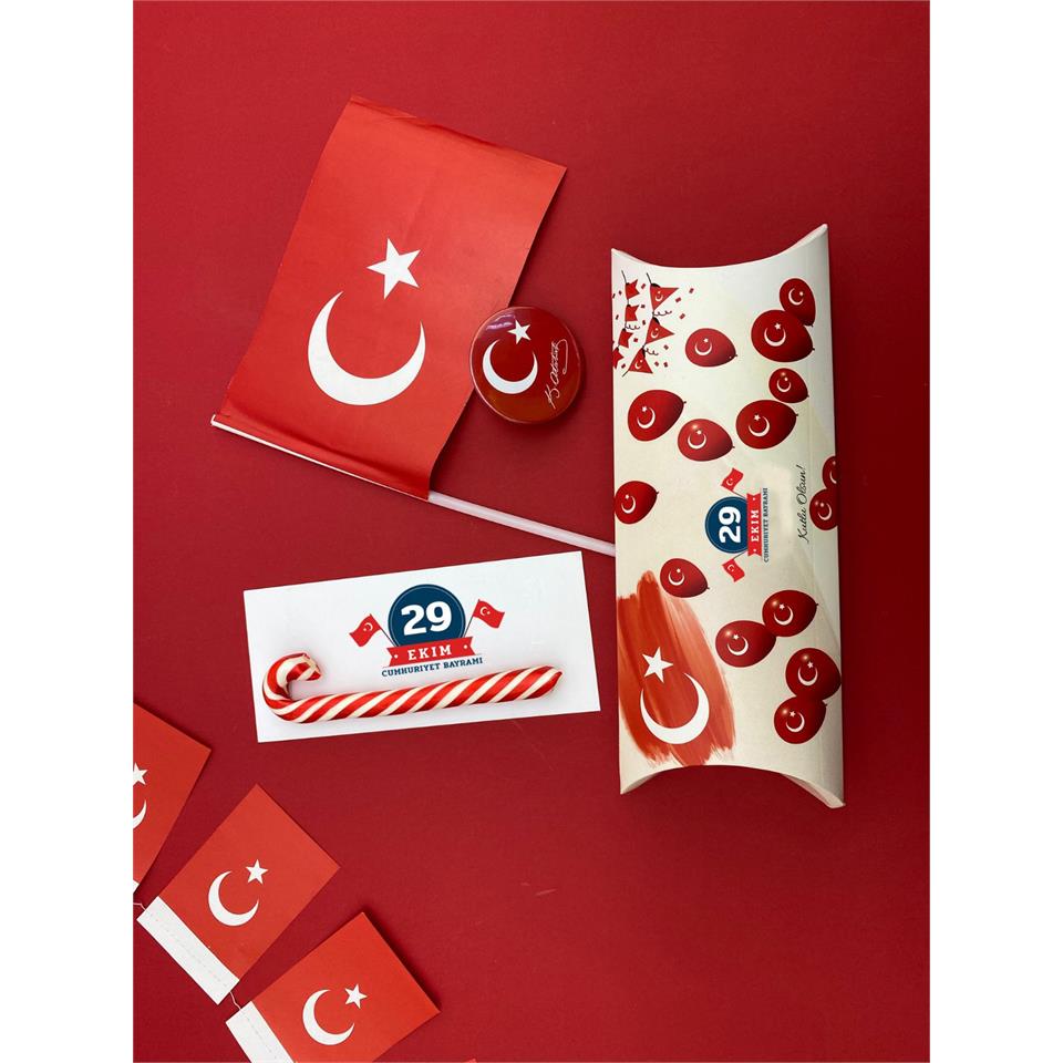 29 Ekim Cumhuriyet Bayramı Hediye Kutusu Bayrak