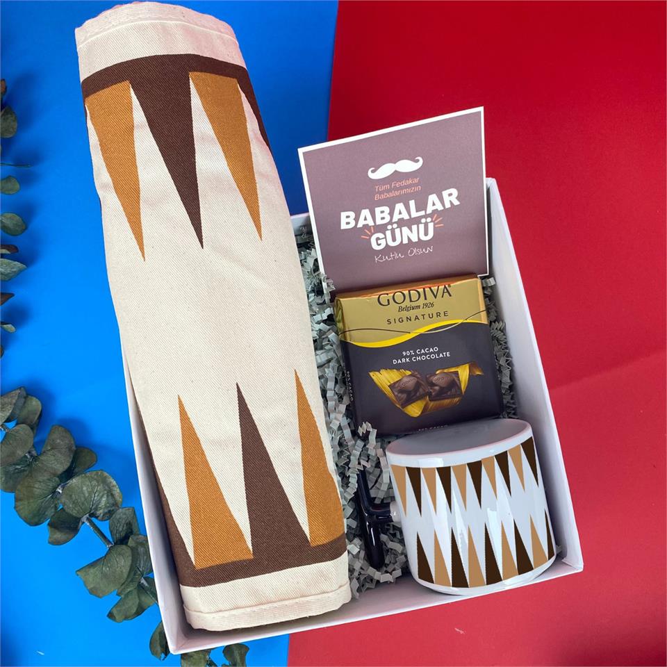 Backgammon Tavlalı  Hediye Kutusu