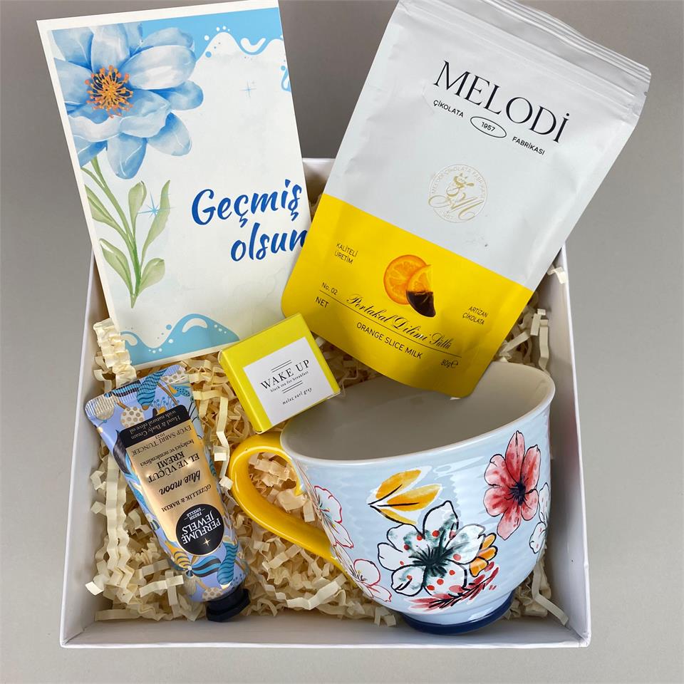 Flower Geçmiş Olsun , Doğum Günü Hediye Kutusu Sağlık Kiti